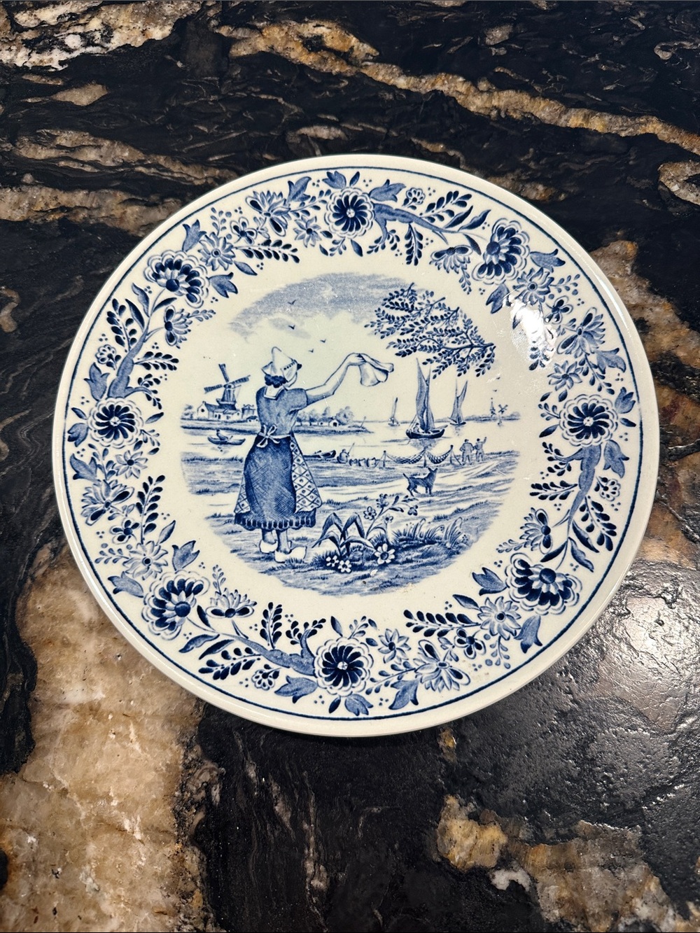 Vintage Delft Blue Plate